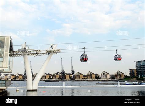 The New Thames Cable Car The Emirates Air Line Links The O2 Arena In