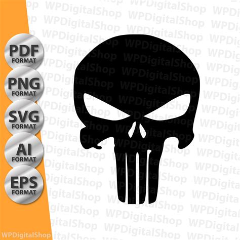 The Punisher Vector Logo Multi Format Bundle Adobe Illustrator Files