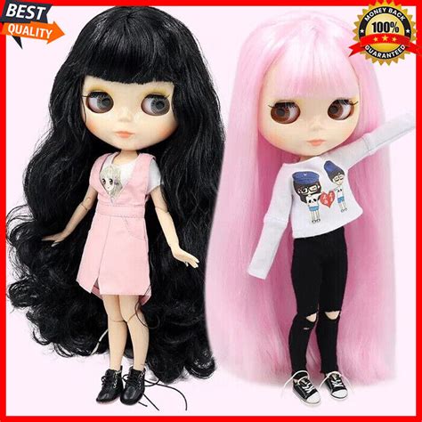 Nude Blythe Doll From Factory Jointed Body Face White Skin Multi Hair Ebay