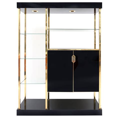 Black and Brass Etagere at 1stdibs