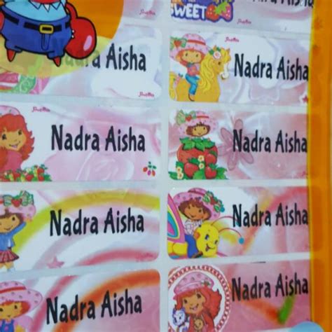 Jual Label Nama Waterproof STRAWBERRY SHORTCAKE Shopee Indonesia