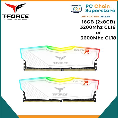 Team Group T Force Delta RGB DDR4 16GB 8GBx2 Dual Kit CL16 3200Mhz