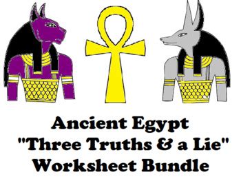 Ancient Egypt Three Truths A Lie Udl Worksheet Bundle Topics