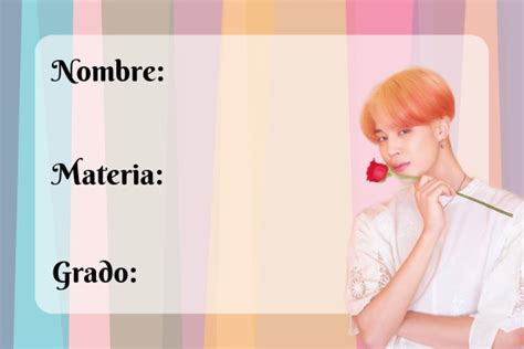 Park Jimin Bts Etiqueta Planificador De La Escuela Etiquetas Para