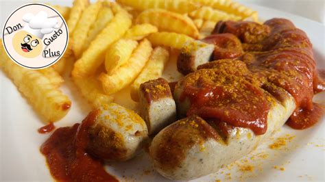 Currywurst mit selbstgemachter Currysoße ohne Ketchup Wie sagt man