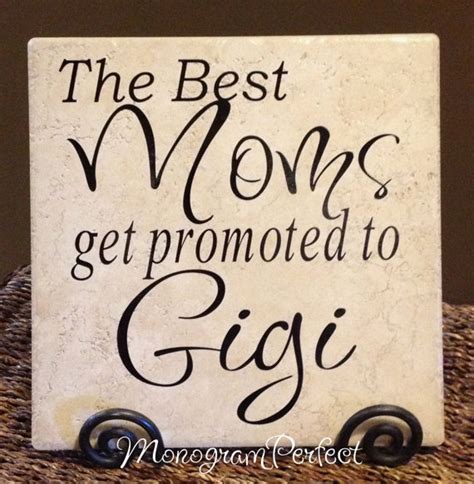 The Best Moms Get Promoted To Gigi Vinyl Art Decorative Tile Etsy