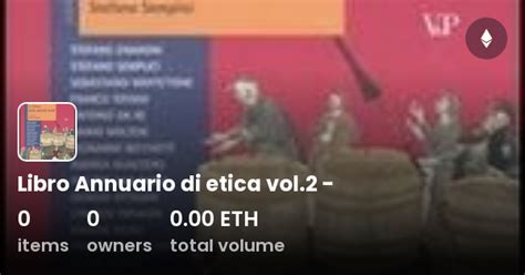 Libro Annuario Di Etica Vol 2 Collection OpenSea