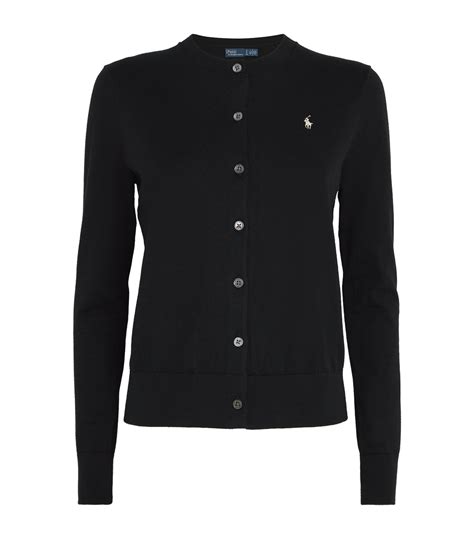 Womens Polo Ralph Lauren Black Cotton Blend Cardigan Harrods