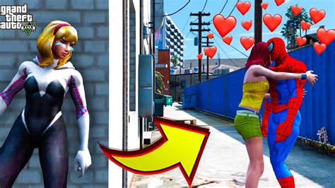 Gwen Espionou Homem Aranha Beijando Mary Jane No Gta Youtube