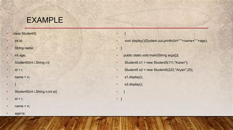 Constructor Overloading And Method Overloading Ppt