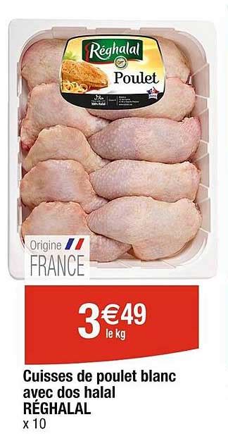 Promo Cuisses De Poulet Blanc Avec Dos Halal R Ghalal Chez Cora