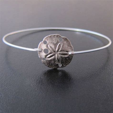 Sand Dollar Bracelet Bangle Sand Dollar Jewelry Beach Jewelry Bracelet