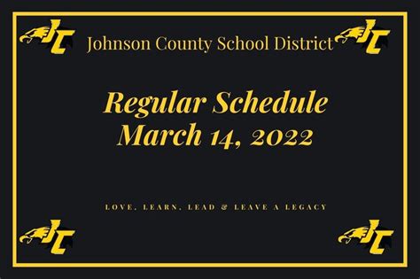 Regular Schedule- March 14 | Johnson County Middle School