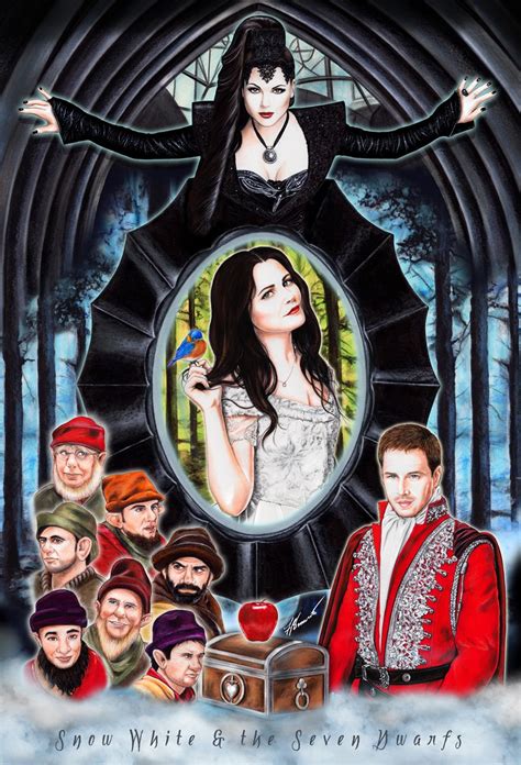 SnowWhite And The Seven Dwarfs Poster OUAT Illustration By