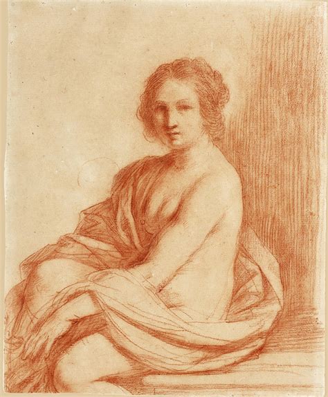 A Seated Female Nude Possibly A Study For A Susannah Drawing By