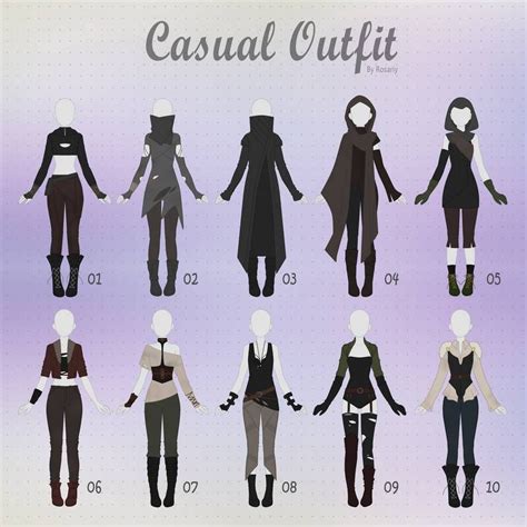 Closed Casual Outfit Adopts 28 By Rosariy On Deviantart Drawing