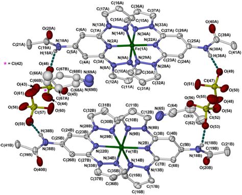 Figure S16 The Asymmetric Unit Of Phase 2 Of 1[clo4]2•etcn At 170 K Download Scientific