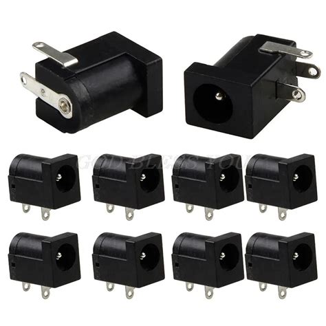 10Pcs PCB Mount 5 5 X 2 1 Mm Female DC Power Jack Plug Socket Connector