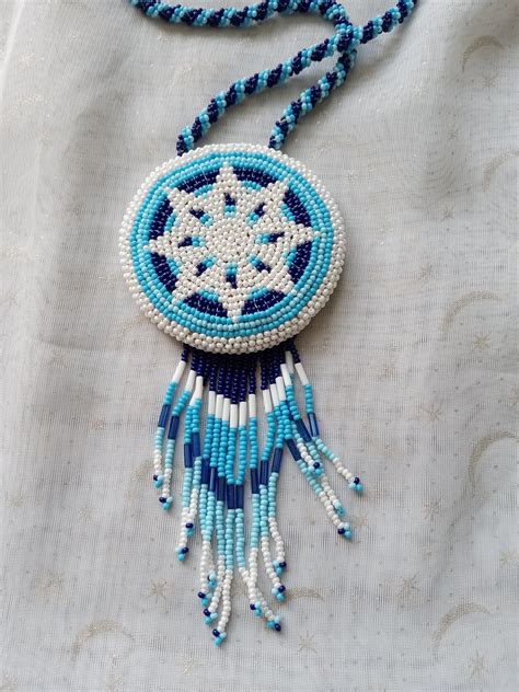 Native American Beaded Medallion Native American Jewelry Native American Beadwork Beaded