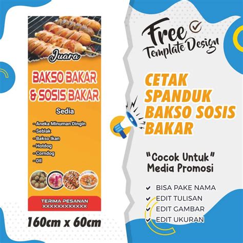 Cetak Spanduk Banner Sosis Bakar Custom 160x60 Lazada Indonesia