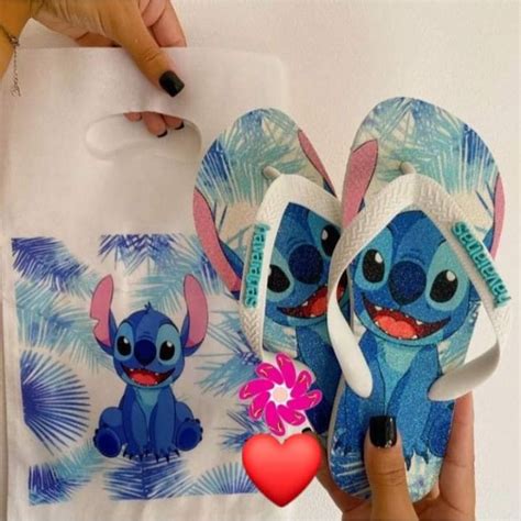 Havaianas Lilo Stich Plaquinha Na Correia Shopee Brasil