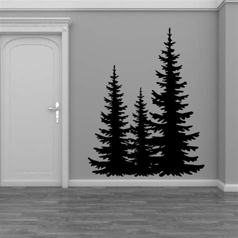 Pine Trees Vinyl Wall Decal Sticker Home Decor Art Etsy