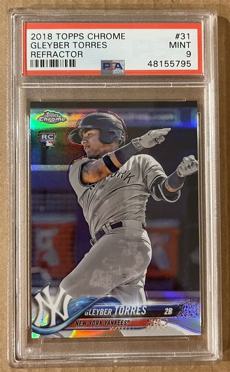 Topps Chrome Gleyber Torres Refractor Rc Psa Ebay