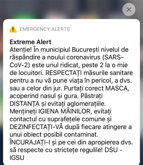 Dsu Emite Mesaje Ro Alert N Zonele Cu Rat Mare De R Sp Ndire Covid