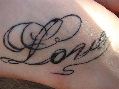 Love word lettering tattoo - Tattooimages.biz