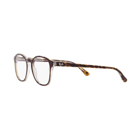 Ray Ban Rx Havana On Transparent Eyeglasses Unisex