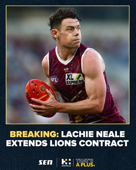 SENQ On Twitter Lachie Neale Is Locked Away With The Lions Until 2026