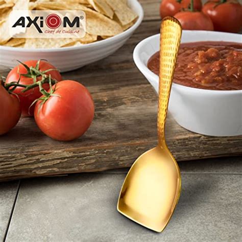 Axiom Stainless Steel Golden Serving Tools Set 6 Piece Heavy Gauge