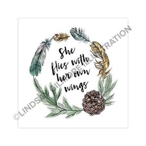 She Flies With Her Own Wings Oregon State Motto Wreath Print Etsy