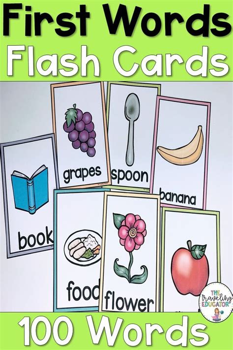 First Words Flash Cards For Beginners