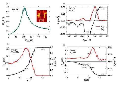 Ambipolar Field Effect And Half Integer Quantum Hall Effect Qhe Of