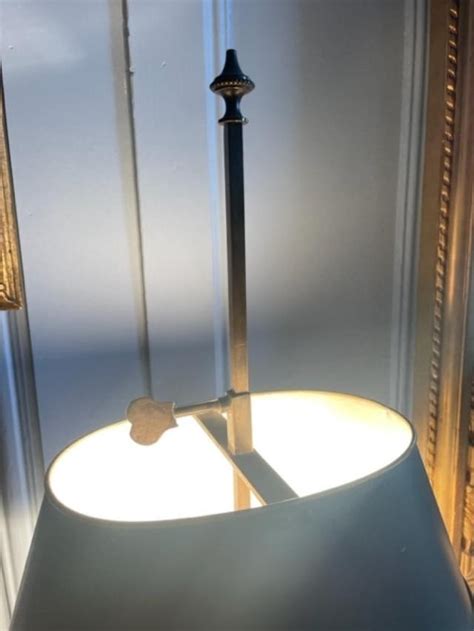 Proantic Bouillotte Lamp In Bronze And Painted Sheet Metal