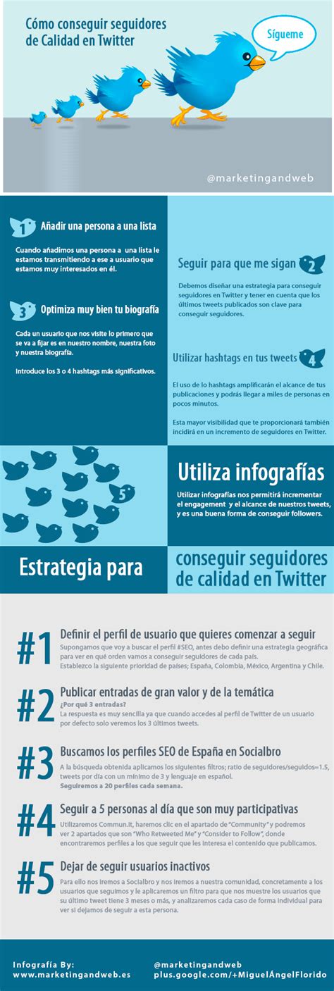 Cómo conseguir seguidores de calidad en Twitter infografia