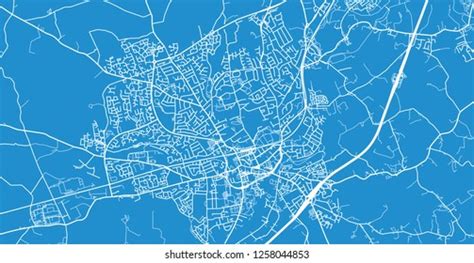 Urban Vector City Map Lisburn Ireland Stock Vector (Royalty Free ...