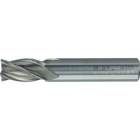 Swisstech Mm Series Carbide Flute Plain Shank Short Series End