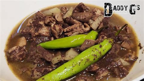 Dinuguan Laman Loob How To Cook Dinuguan Simple Recipe By Daddy G S