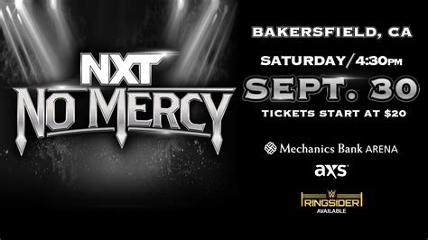 Wwe Nxt Championship Match Confirmed For Nxt No Mercy On September Th