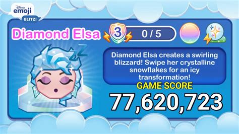 Disney Emoji Blitz DIAMOND ELSA L3 Frozen Quest Pass Exclusive