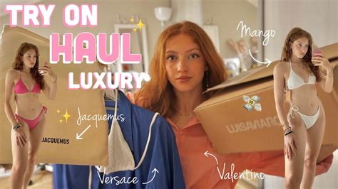 TRY ON HAUL Estivo Jacquemus Valentino Versace Mango Luisaviaroma