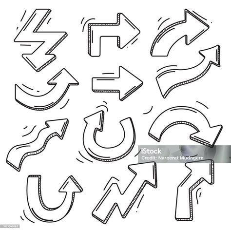 Set Arrow Icons Set In Black Arrow Vector Collection Isolated