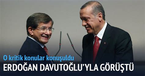 Erdoğan Davutoğlu nu kabul etti Son Dakika Haberler