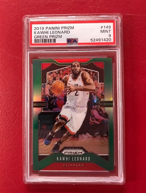 Panini Prizm Kawhi Leonard Green Prizm Psa La Clippers Ebay