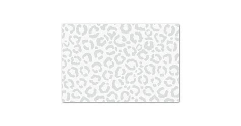 Elegant White Gray Leopard Cheetah Animal Print Tissue Paper Zazzle