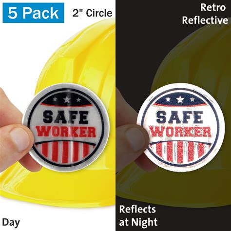 Reflective Safety Hard Hat Labels