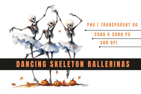 Dancing Skeleton Ballerinas Png Graphic By Funtrove Creative Fabrica