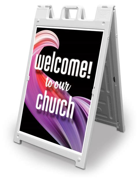 Twisted Paint Welcome To Our Church Banner - Church Banners - Outreach Marketing